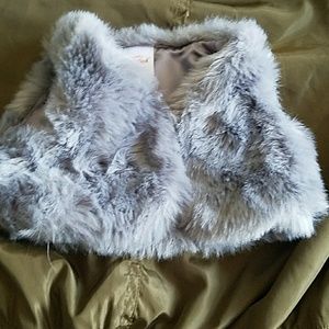Newborn faux fur vest